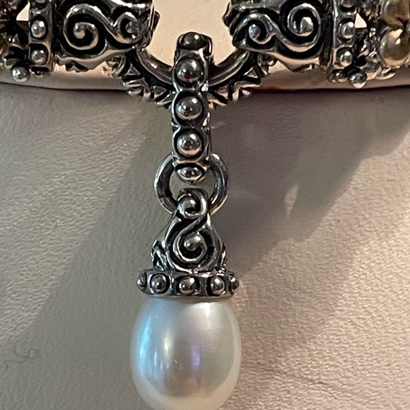 Barbara Bixby Hinged Cuff Bracelet With Pearl Enhancer Charm - Picture 13 of 14